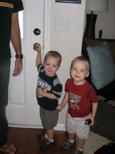 leaving to go to our first day of school